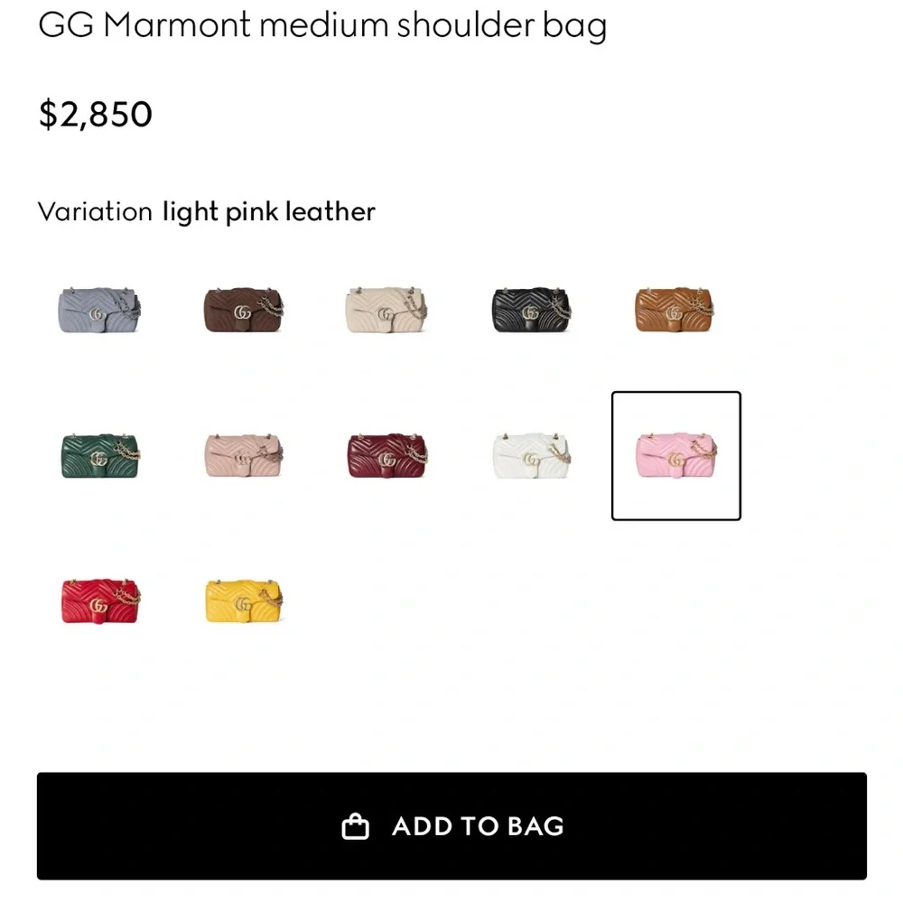 Gucci Pink marmont shoulder bag - Picture 6 of 6